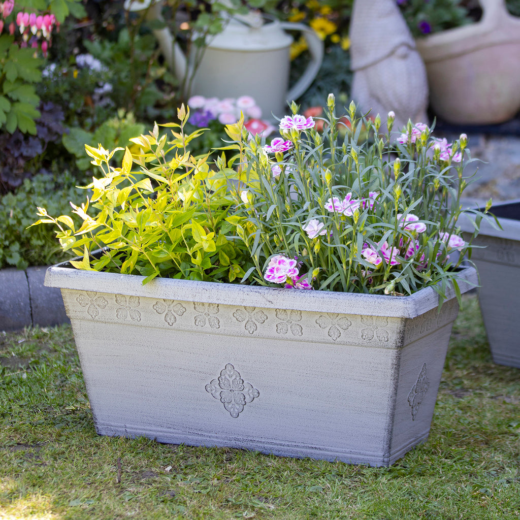 Vintage Floral Quatrefoil Window Box