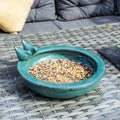 Blue Glaze Ceramic Bird Bath