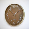 Taupe Brown Minimalist Wall Clock