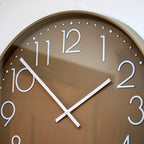 Taupe Brown Minimalist Wall Clock