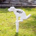 White Cast Iron No Fouling Dog Sign