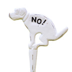 White Cast Iron No Fouling Dog Sign