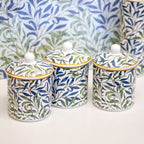 Set Of 3 William Morris Willow Bough Storage Jars