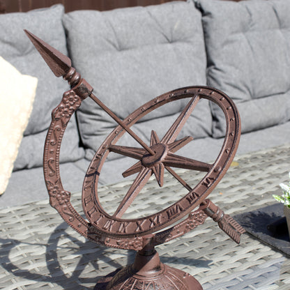Cast Iron Armillary Sundial