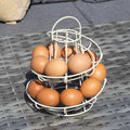Cream Spiral Helter Skelter 12 Egg Holder