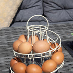 Cream Spiral Helter Skelter 12 Egg Holder