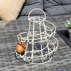 Cream Spiral Helter Skelter 12 Egg Holder