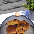 Black Mesh Food Cover With Beech Handle
