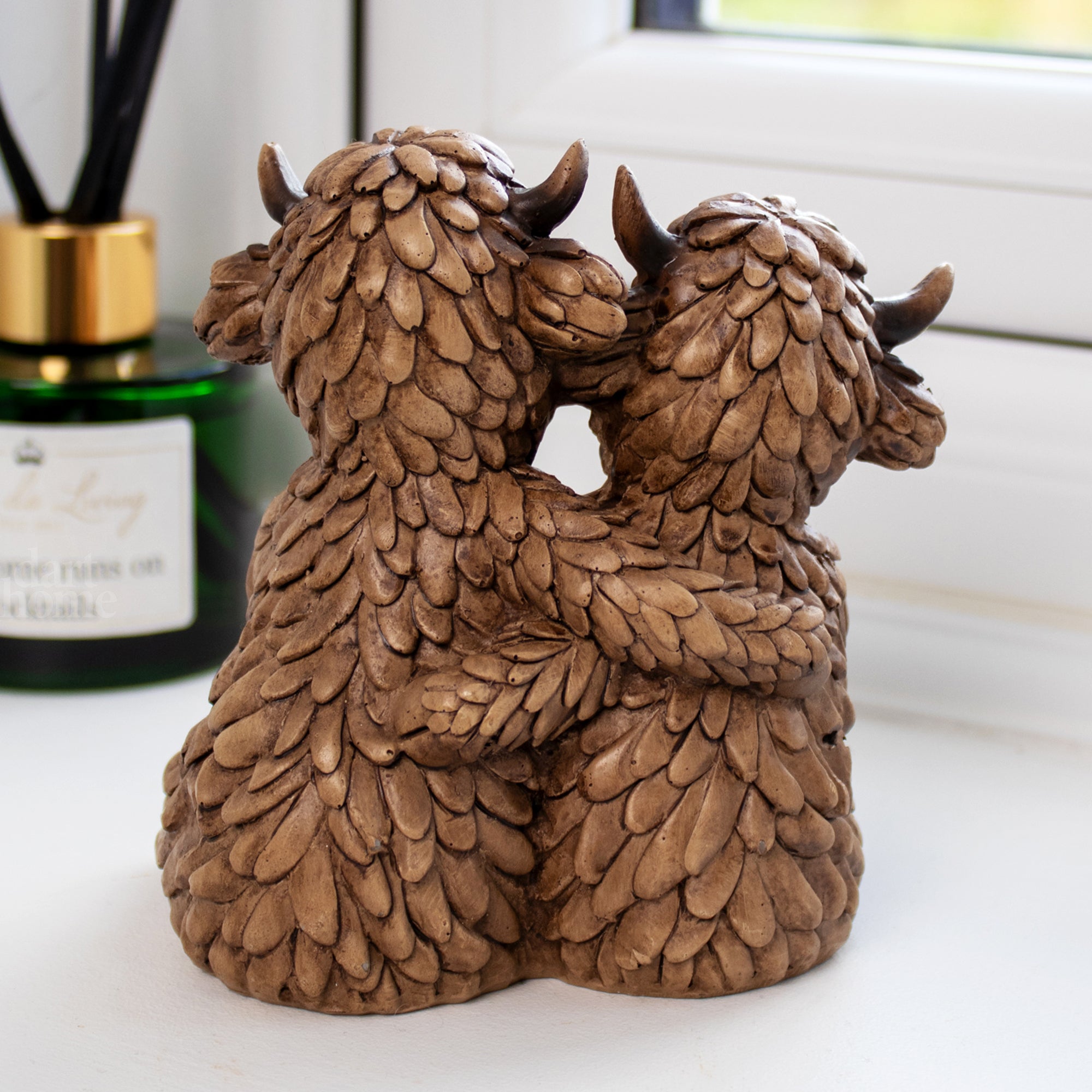 Highland Cows In Love Figurine