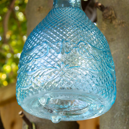 Blue Hobnail Glass Wasp Trap