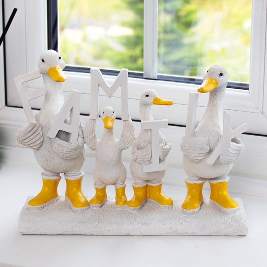 Quackers Family Duck Figurine