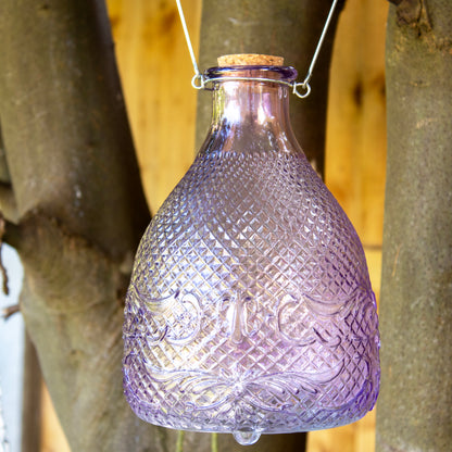 Purple Hobnail Glass Wasp Trap