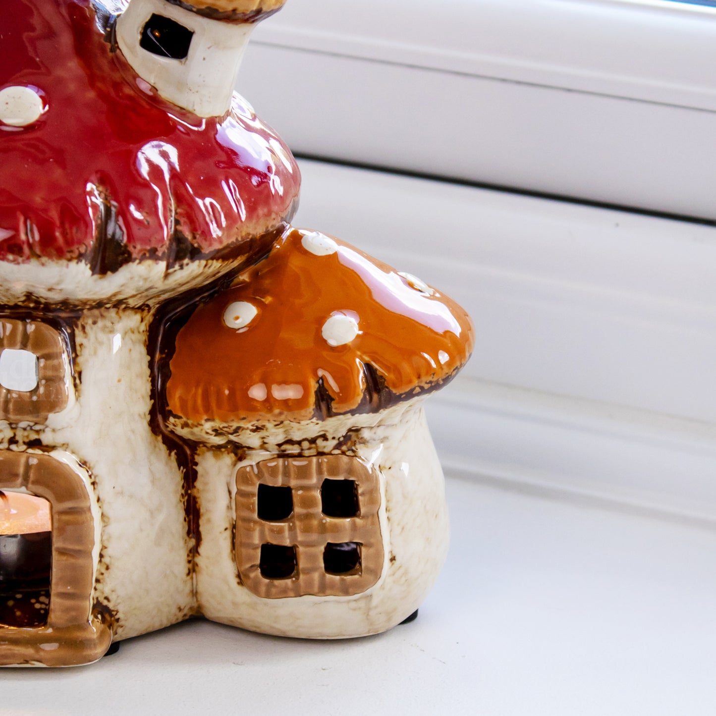 Mushroom House Candle Holder