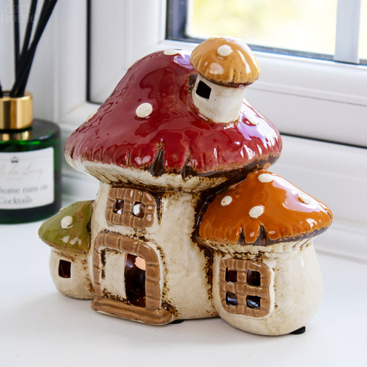 Mushroom House Candle Holder