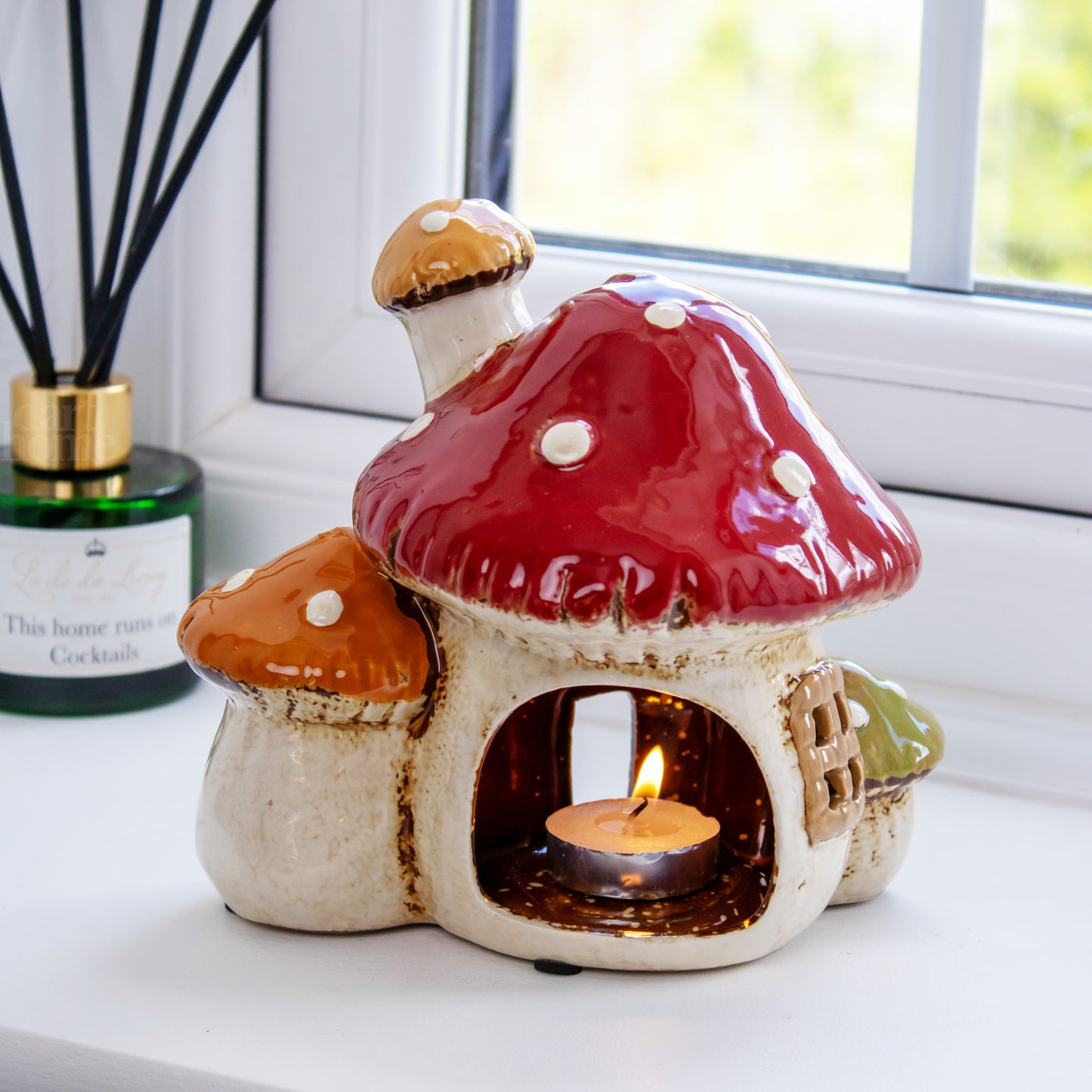 Mushroom House Candle Holder