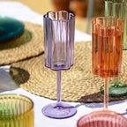 Set Of 4 Melamine Flower Shaped Champagne Flutes