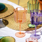 Set Of 4 Melamine Flower Shaped Wine Glasses