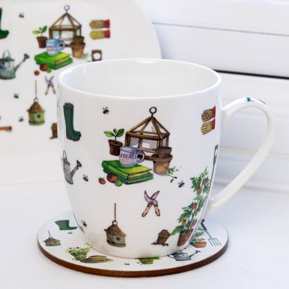 Green Fingers Mug Coaster And Tray Set