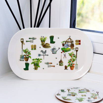 Green Fingers Mug Coaster And Tray Set