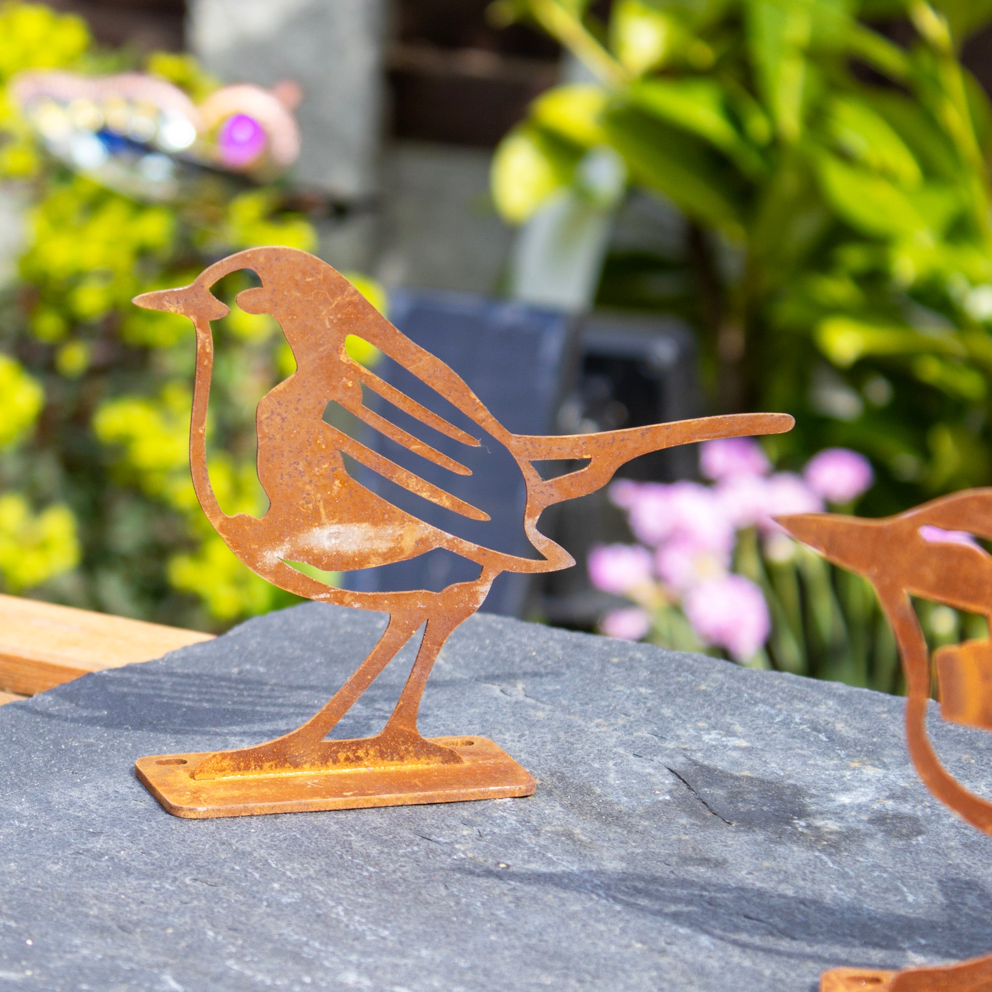 Set Of 2 Rusty Bird Ornaments
