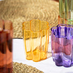 Set Of 4 Melamine Flower Shaped Tumbler Glasses
