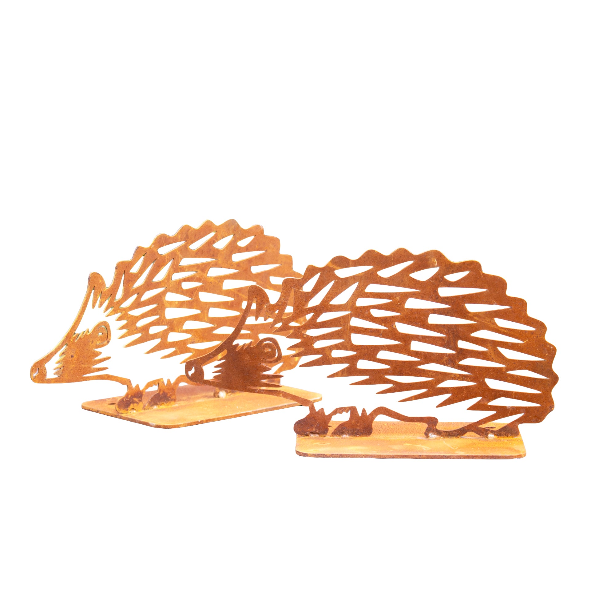 Set Of 2 Rusty Hedgehog Ornaments