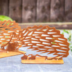 Set Of 2 Rusty Hedgehog Ornaments