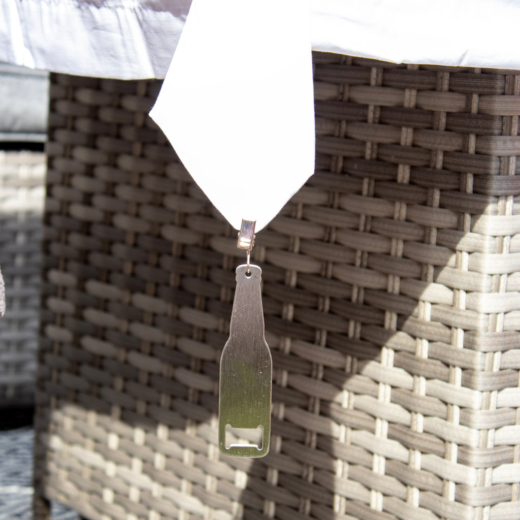 Set Of 4 Metal Bottle Opener Tablecloth Weights