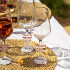 Set Of 4 Pink Bow Tulip Wine Glasses
