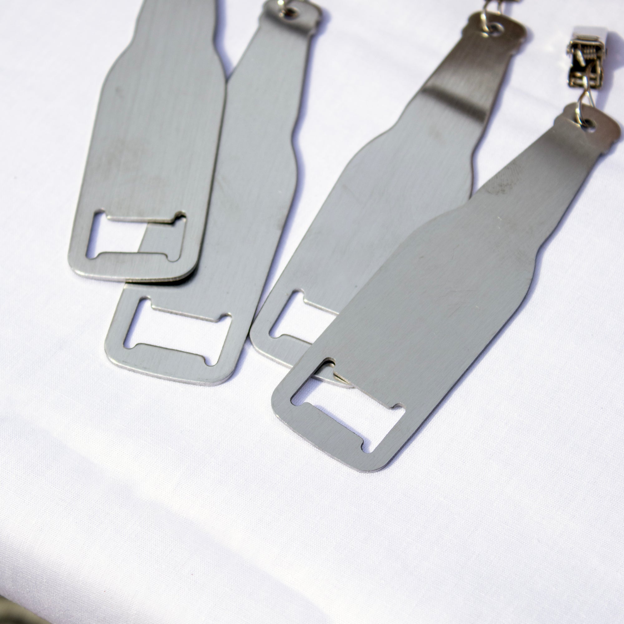 Set Of 4 Metal Bottle Opener Tablecloth Weights