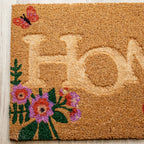 Pressed Coir Flowers & Butterflies Home Doormat