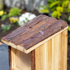 Bark Roof Wood Squirrel Feeder