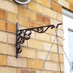 Heart Scroll Cast Iron Hanging Basket Bracket