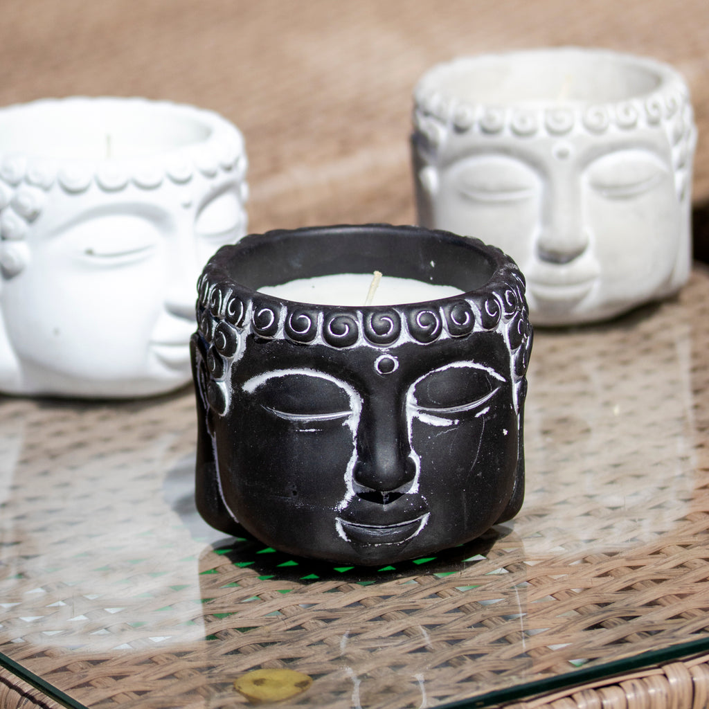 Citronella Buddha Cement Candles Set Of 3