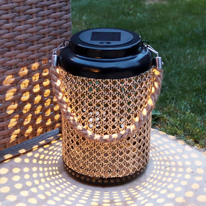 Metal Rattan Style Solar Lanterns