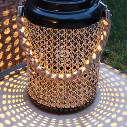 Metal Rattan Style Solar Lanterns