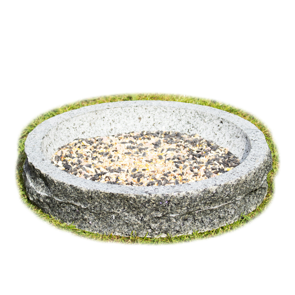 Large Round Granite Bird Bath