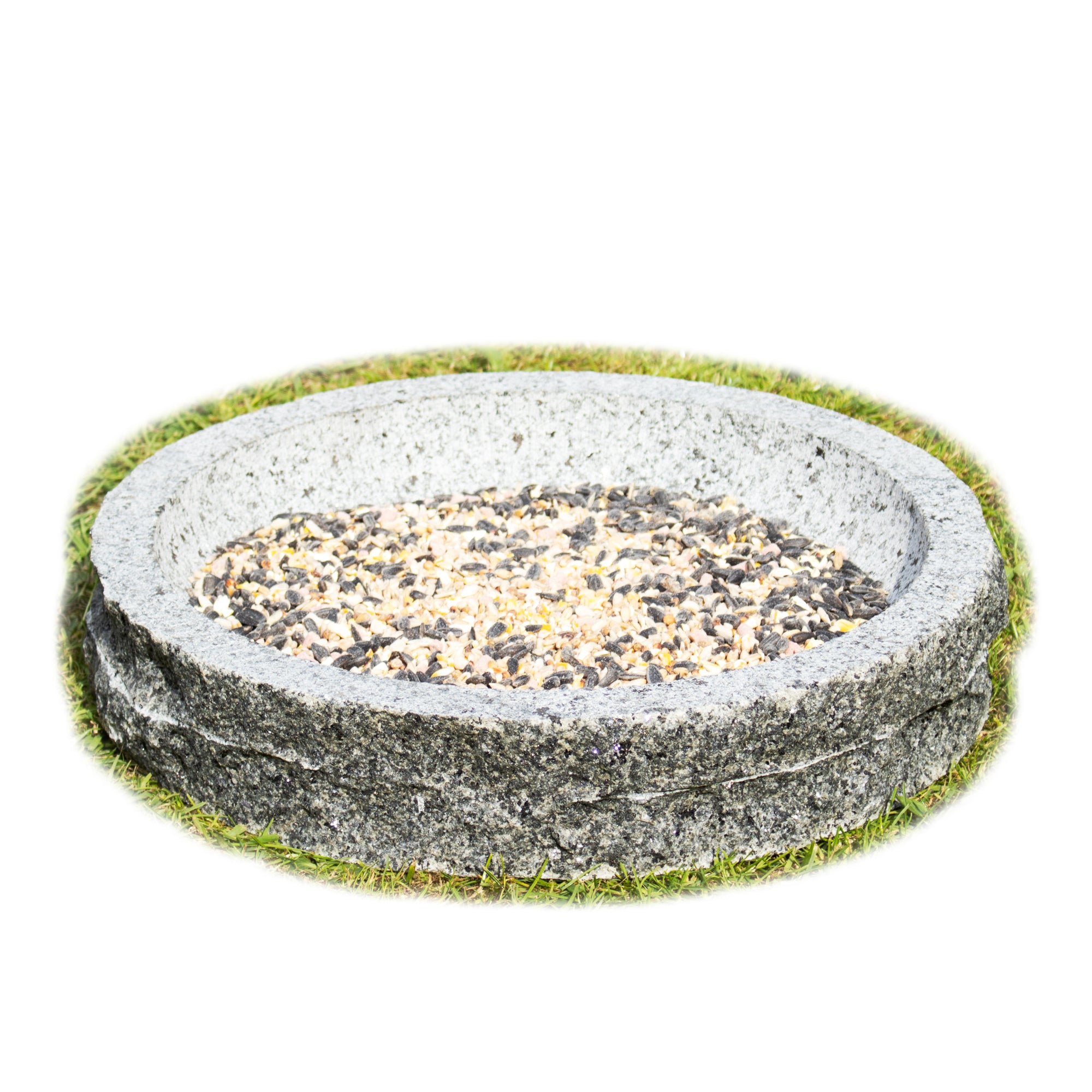 Large Round Granite Bird Bath