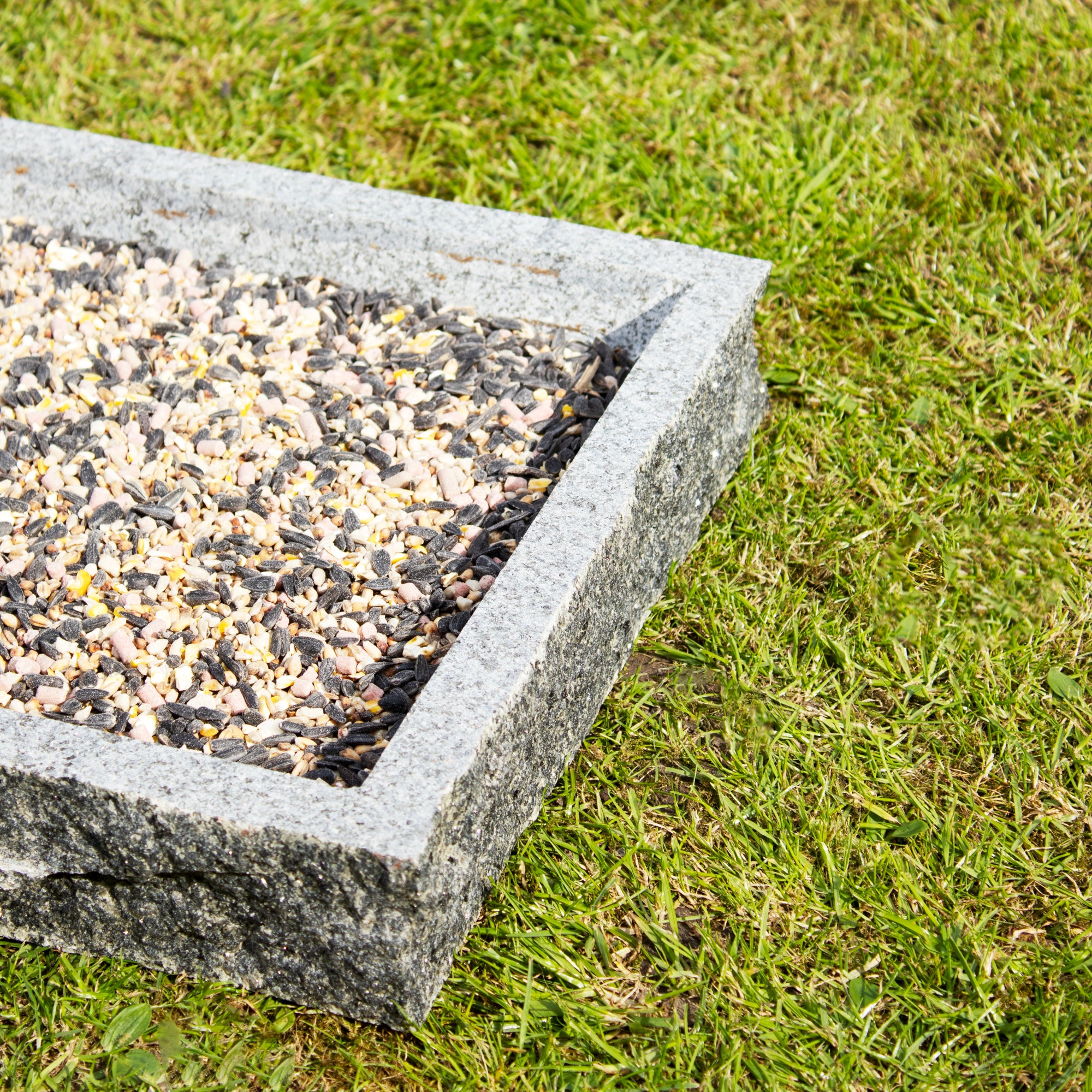 Large Square Granite Bird Bath