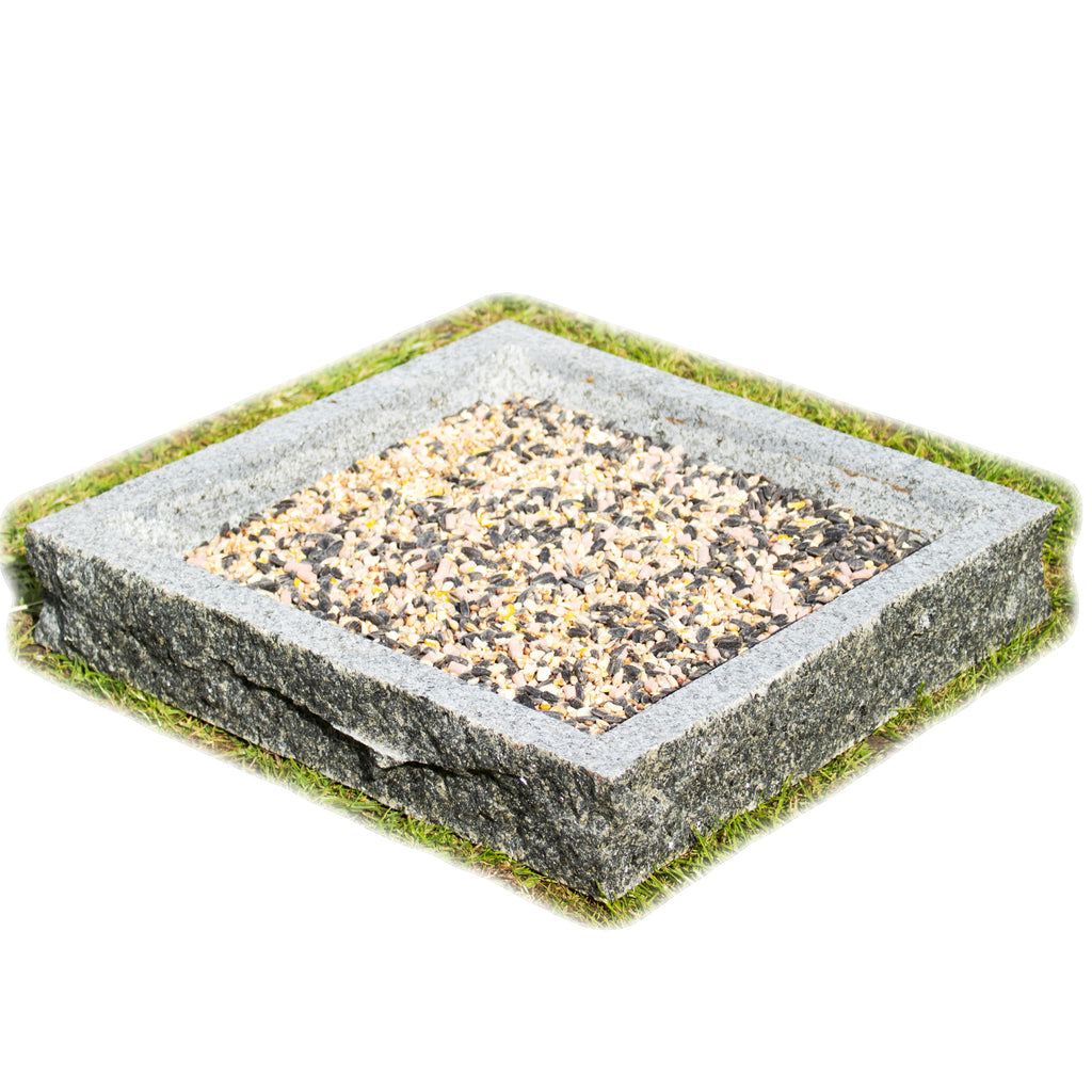 Large Square Granite Bird Bath