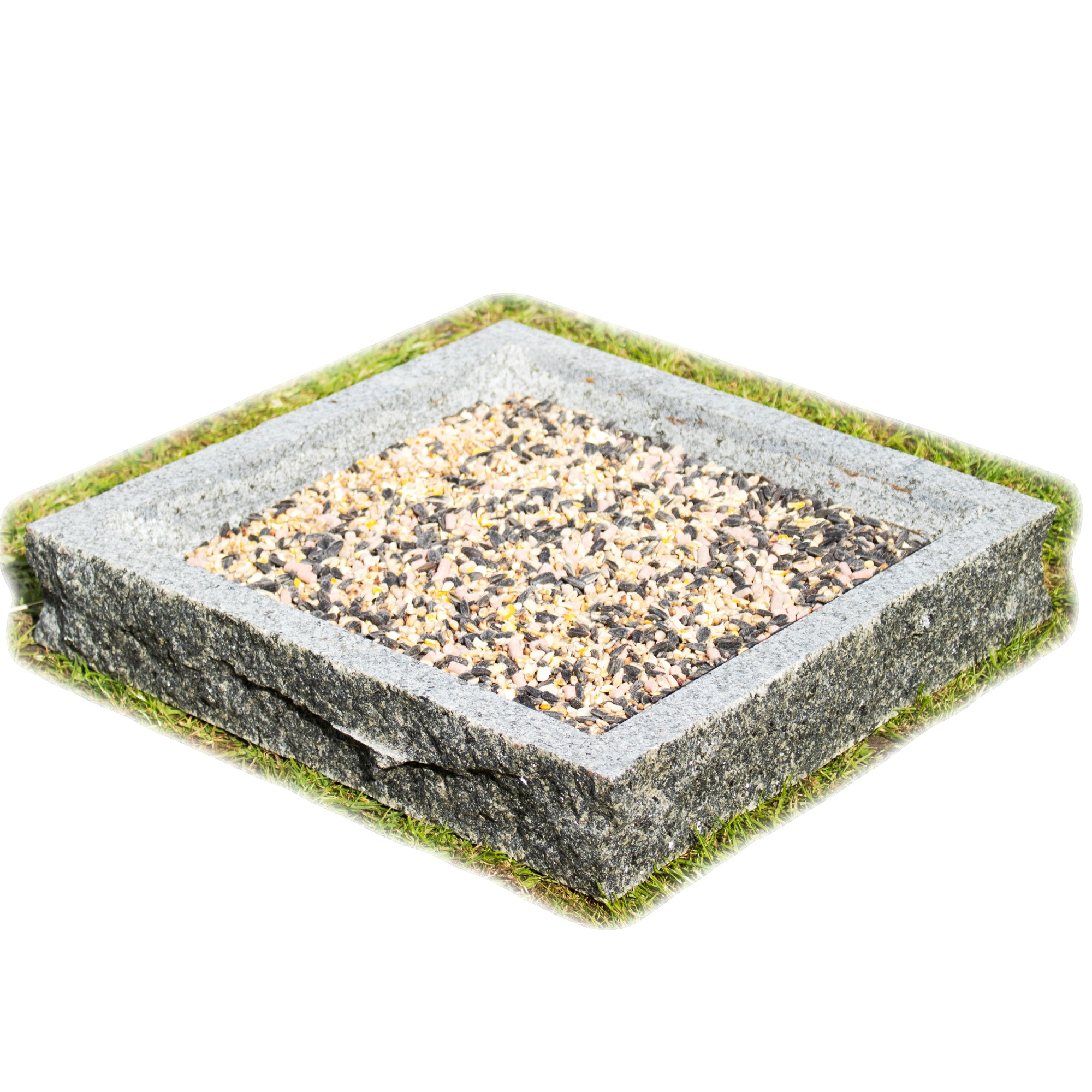 Large Square Granite Bird Bath