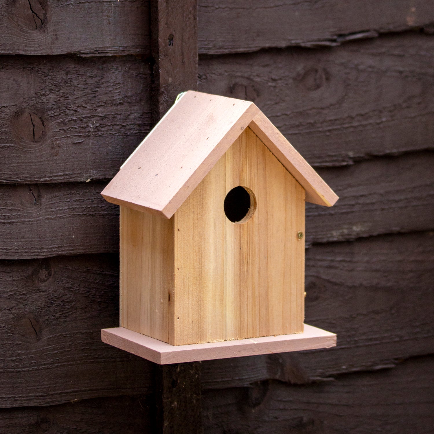 Pink Wood Bird House