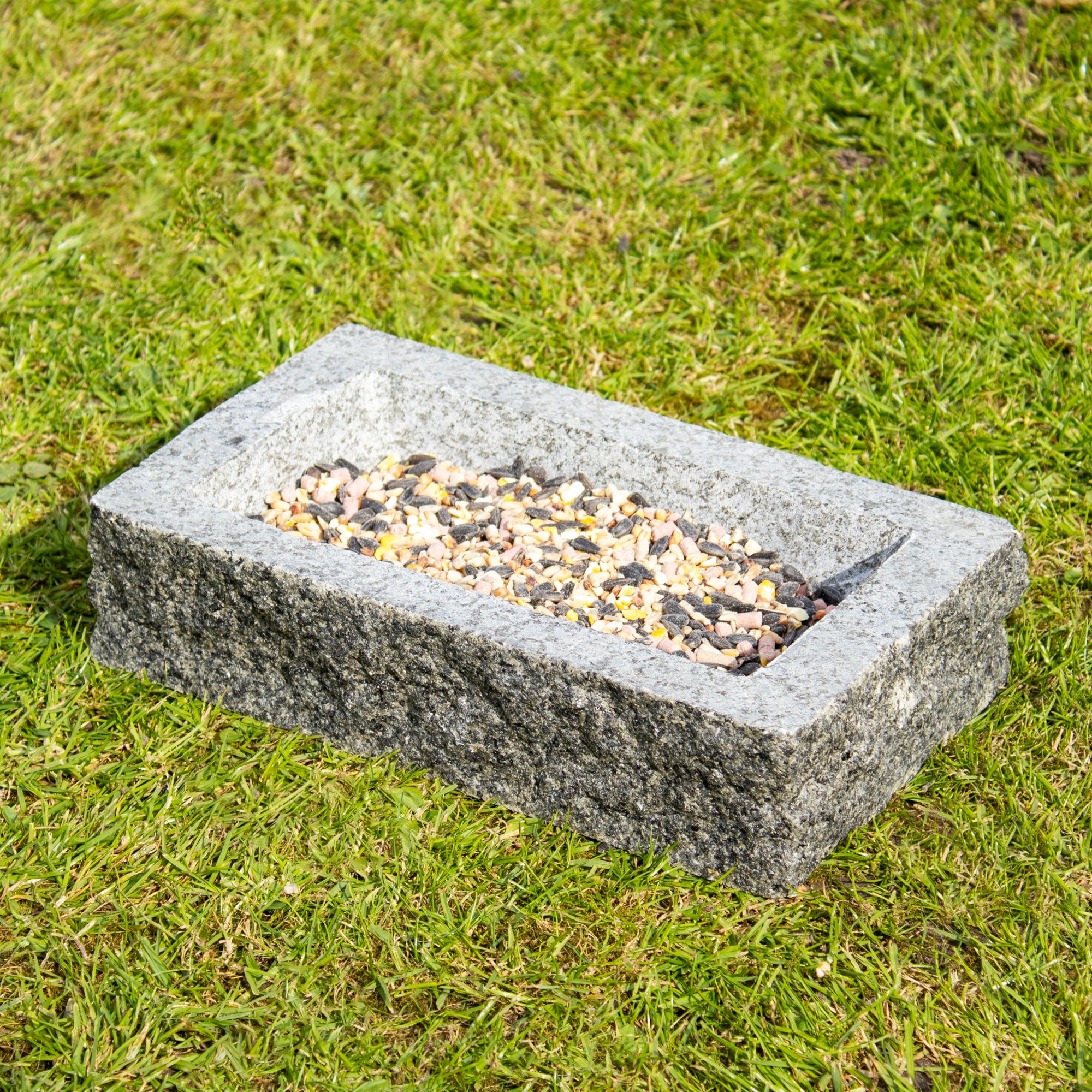 Rectangle Bird Darthome Rectangle Granite Bird Bath 26.5x8x17cm