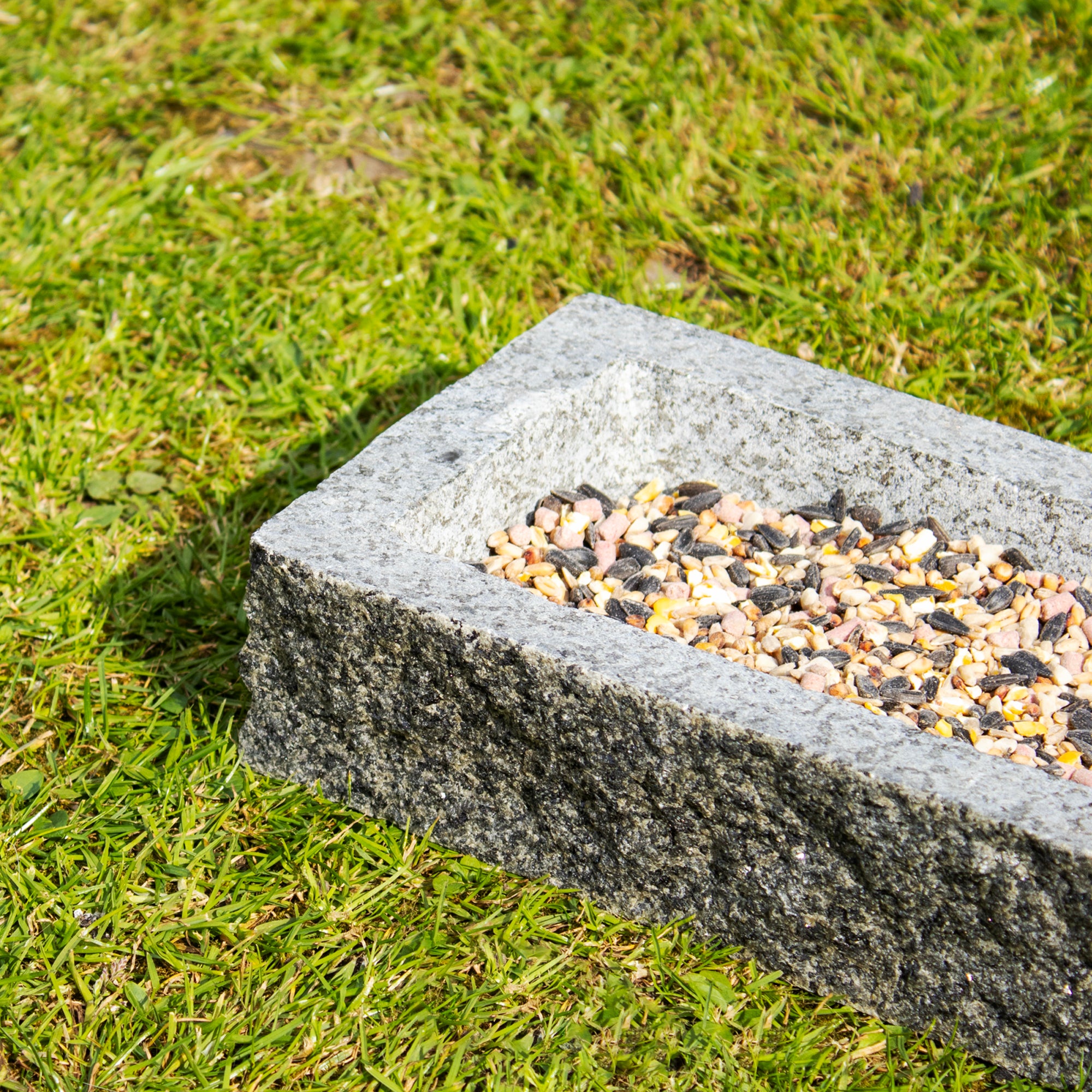Rectangle Granite Bird Bath
