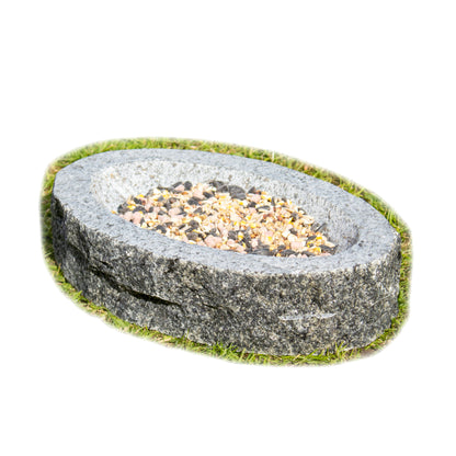 Oval Granite Bird Bath