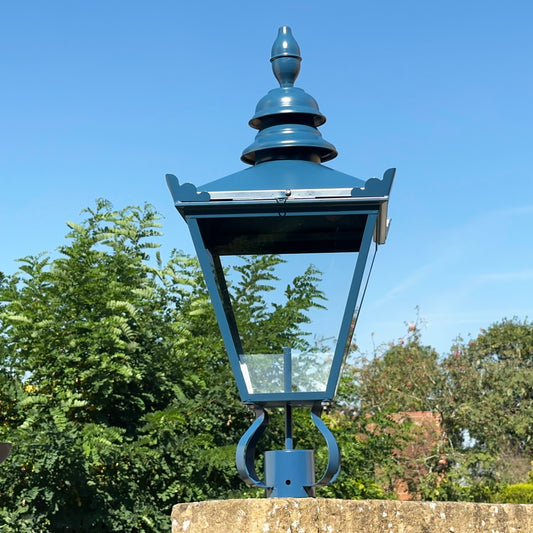 Blue Lamp Post Top Lantern