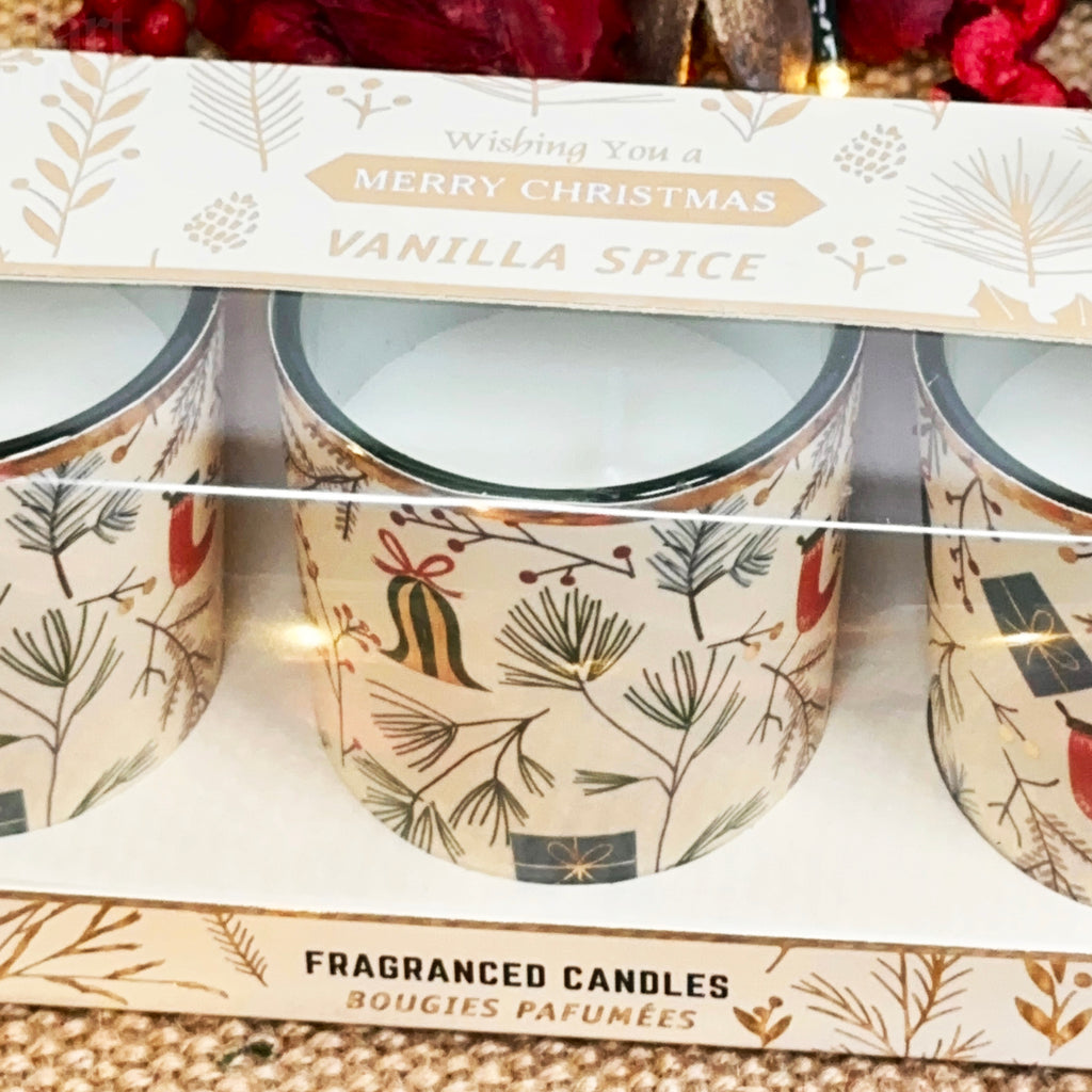 Christmas Cracker Scented Votive Candles Set