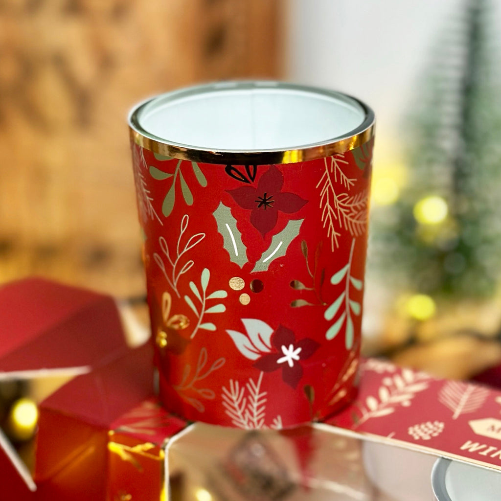 Red Christmas Cracker Scented Votive Candles Set