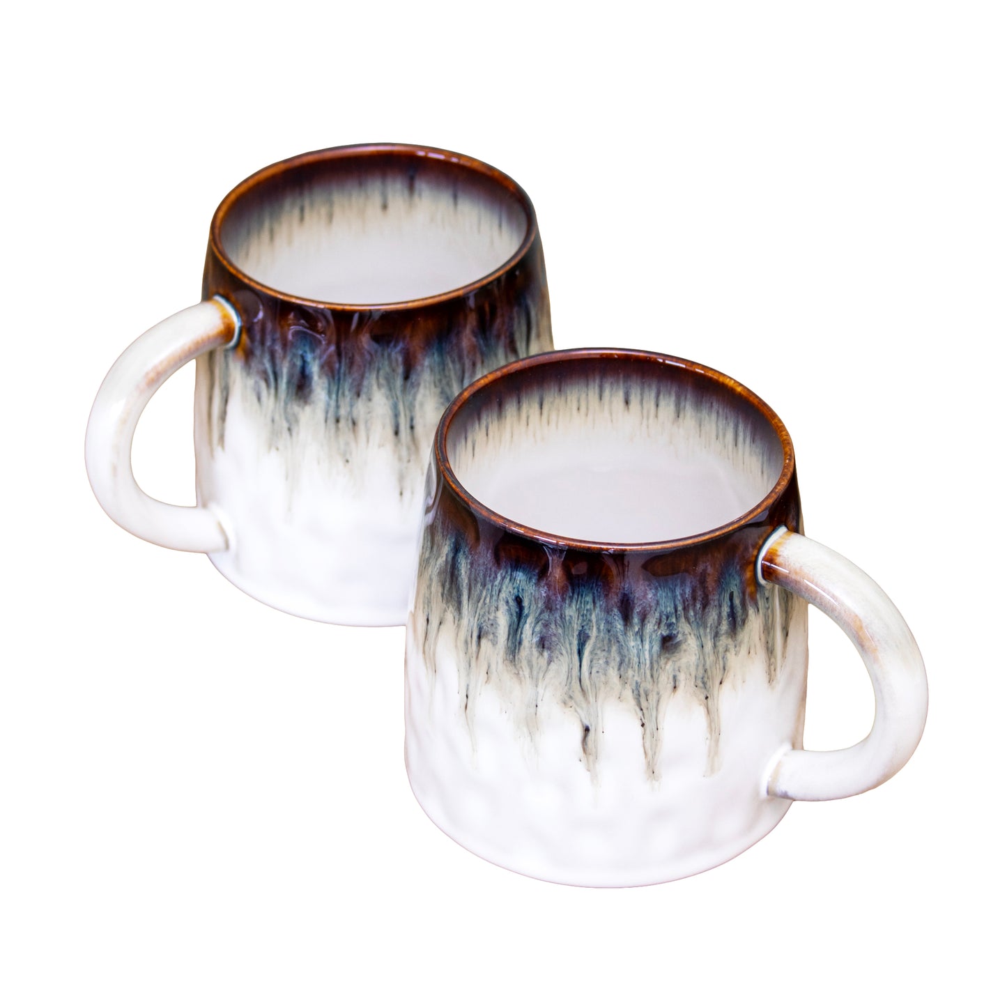 Set mit 2 Gothic-Bechern mit reaktiver Glasur, 450 ml