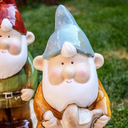 Reactive Glaze Garden Gnome Statues